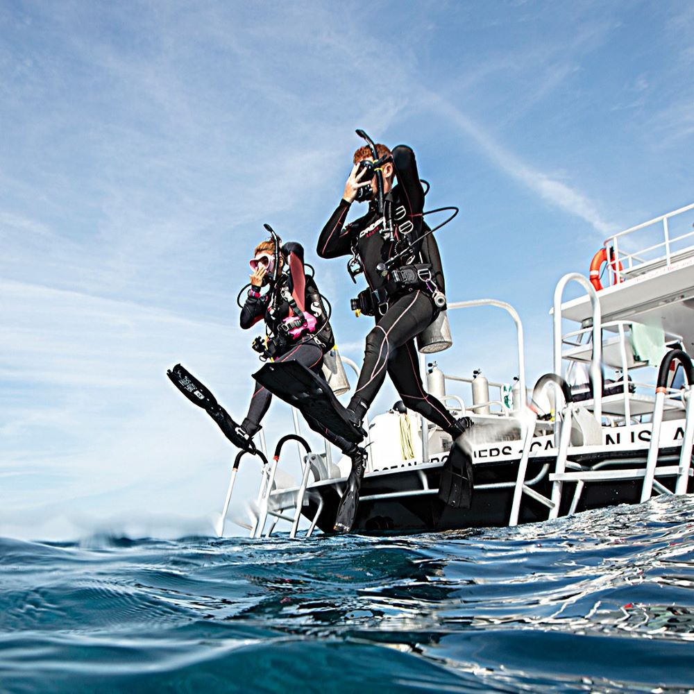 Gear packed in a car for a local dive day